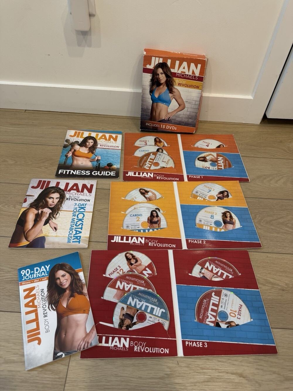 Jillian Michaels Body Revolution 2012 15 DVDs, 90 Day Journal, Meal Plan + Guide